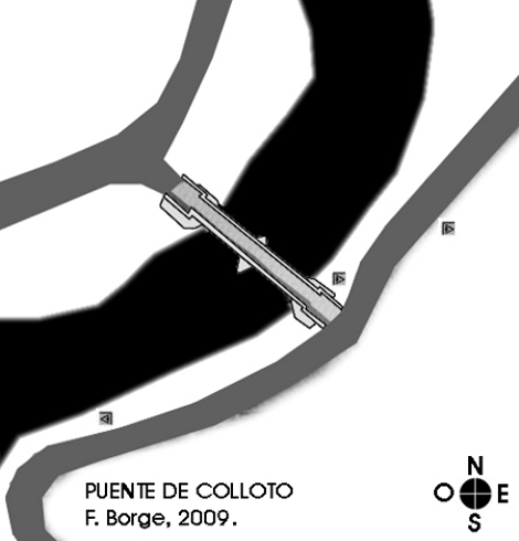 Planta del puente de Colloto