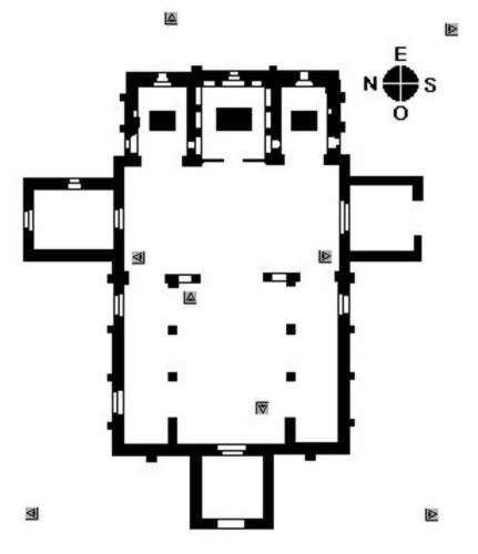 Planta de la iglesia de San Juli&aacute;n de los Prados
