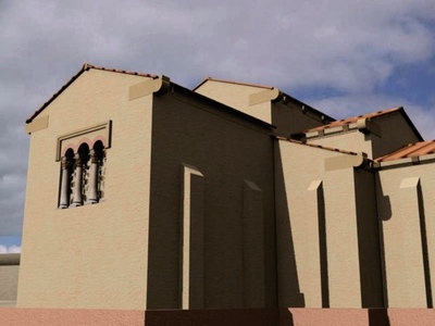 Ábside de santuario único. Iglesia de San Tirso.