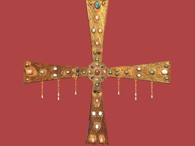 Camafeos romanos reaprovechados. Anverso de la "Cruz de los Ángeles".