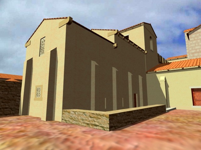 Muro articulado mediante contrafuertes. Cámara Santa.