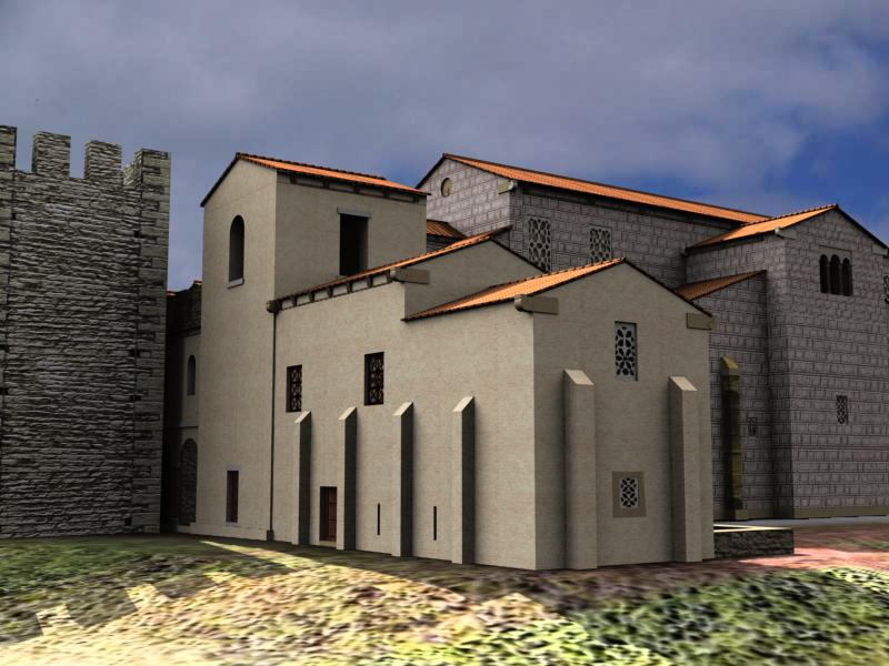 Cámara Santa de la Catedral de Oviedo. Exterior sureste.