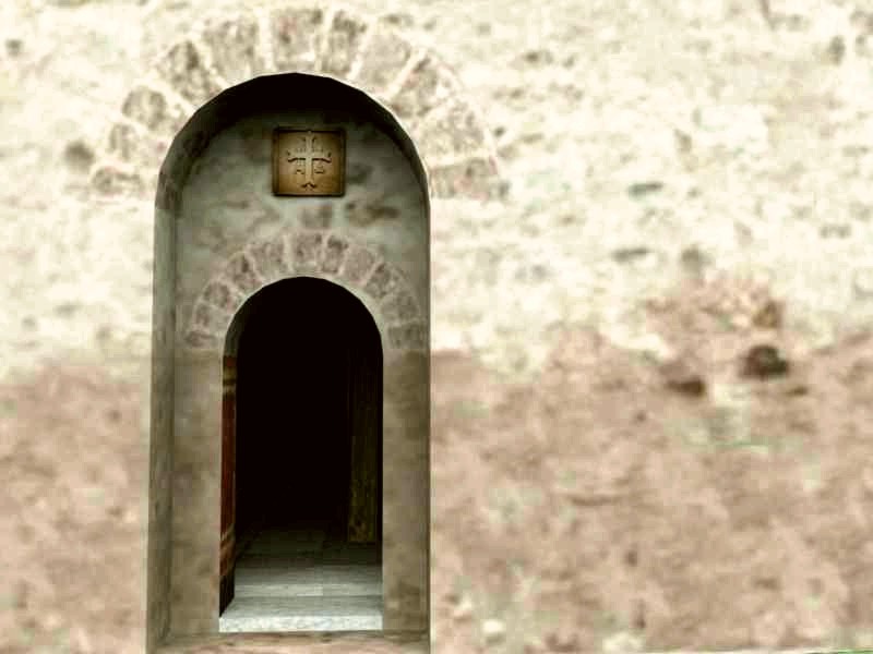 Torreón de Tudela. Detalle de la entrada.