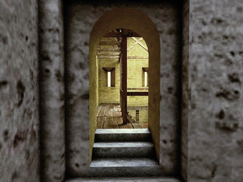 Torreón de Tudela. Vista del interior.