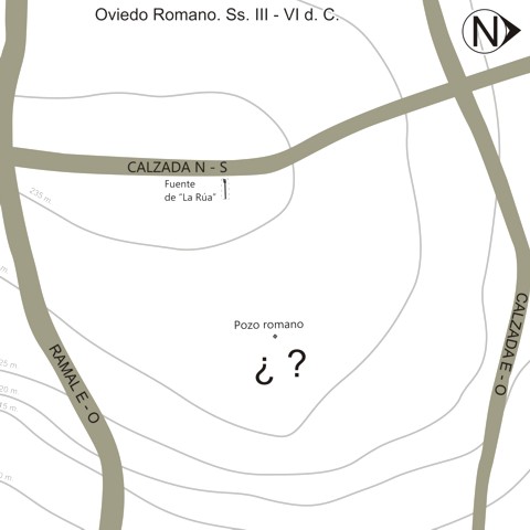 Contexto topográfico del pozo. Fase preurbana.