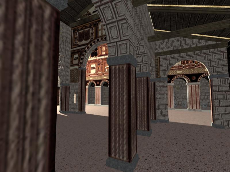 Iglesia de San Salvador. Vista del transepto y santuarios desde la nave lateral sur.