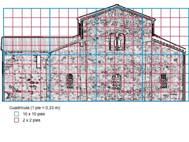 Interpretación compositiva del alzado de Santo Adriano de Tuñón.