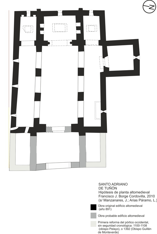 Planta de la basílica altomedieval.