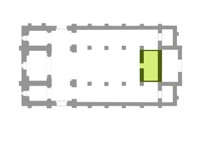 Ubicación del panteón en la basílica de Santa María.