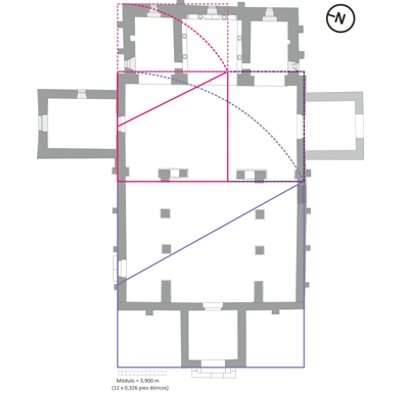 Proporción Áurea: Determinación geométrica de la articulación en planta de San Julián de los Prados 