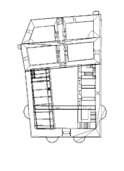 Distribución hipotética de la planta baja.