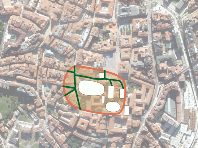 Muralla de Alfonso II según R. Casielles (1959).