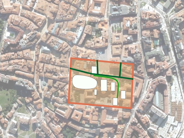Muralla de Alfonso II según J. Uría (1967).