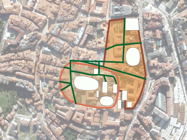 Muralla de Alfonso III según R. Casielles (1959).