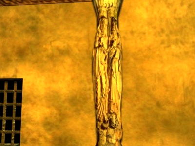 Apostolado de la Cámara Santa (segunda mitad s. XII), centro del muro S: San Pedro y San Pablo.