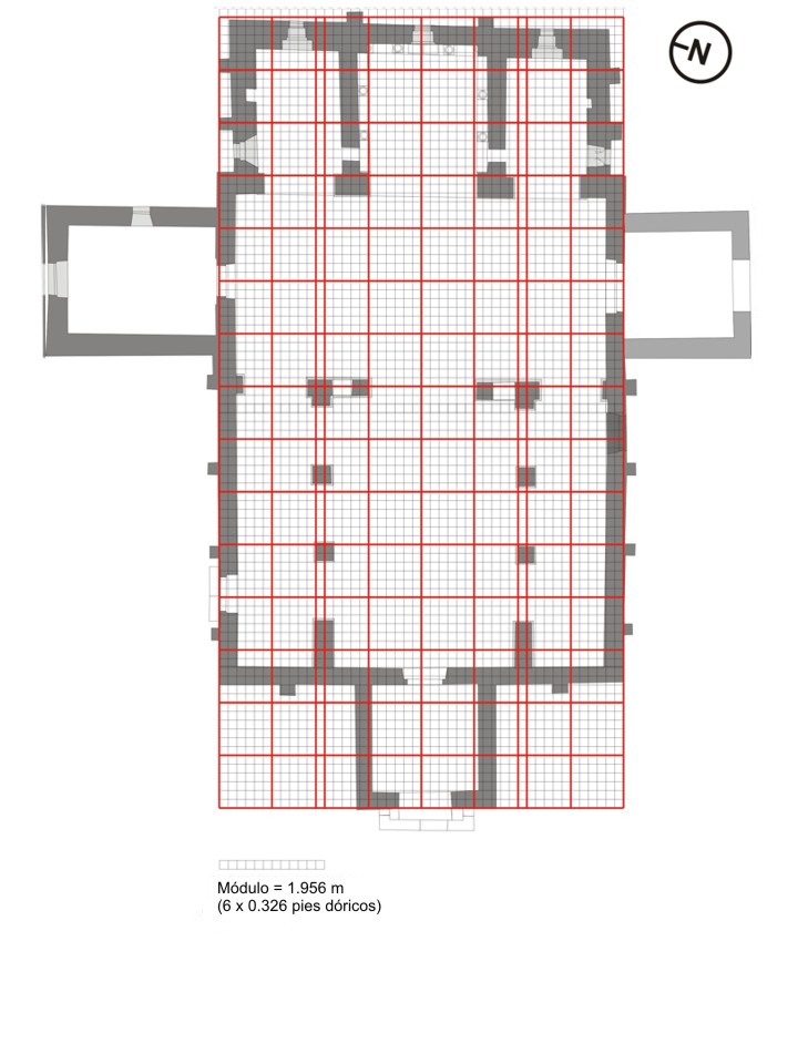 Planta modulada de la iglesia de San Julián.